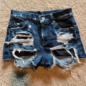 Vintage 7 for all mankind Distressed Denim Shorts